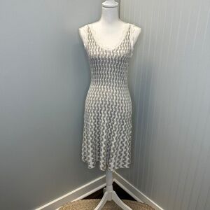 Nic + Zoe Spring Fling Twirl Dress White and Silver size XS